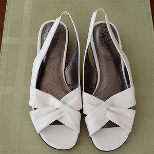 White sandals